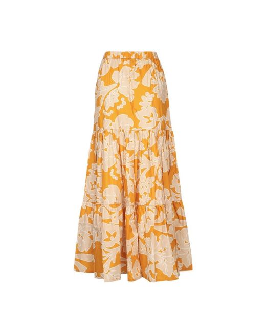 Amotea Rokken ,Veelkleurig ,Maxi Skirts in het Metallic