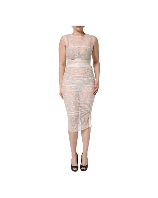Dolce & Gabbana Pink Midi Dresses