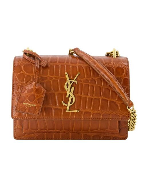 Saint Laurent Brown Shoulder Bags