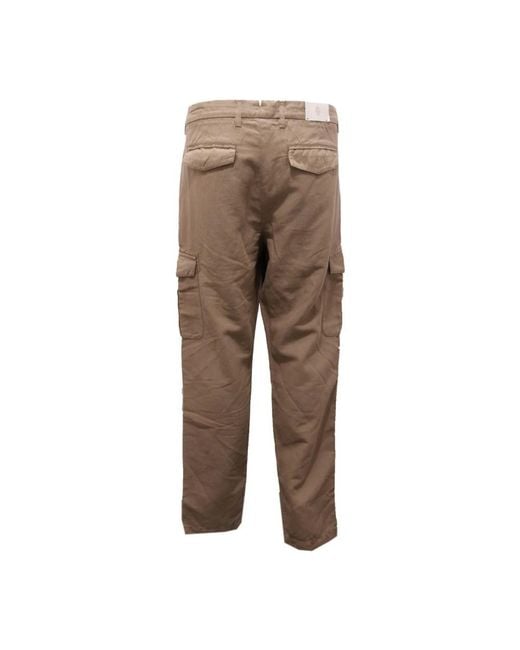 Eleventy Brown Slim-Fit Trousers for men