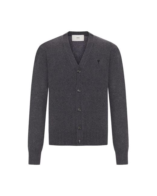 AMI Blue Cashmere Knitwear for men