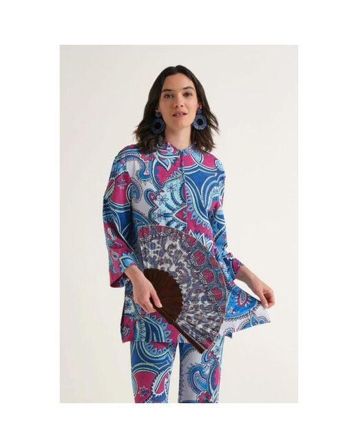 Blouses Maliparmi en coloris Blue
