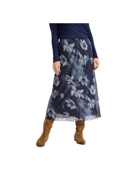 iN FRONT Midi Rok in het Blue
