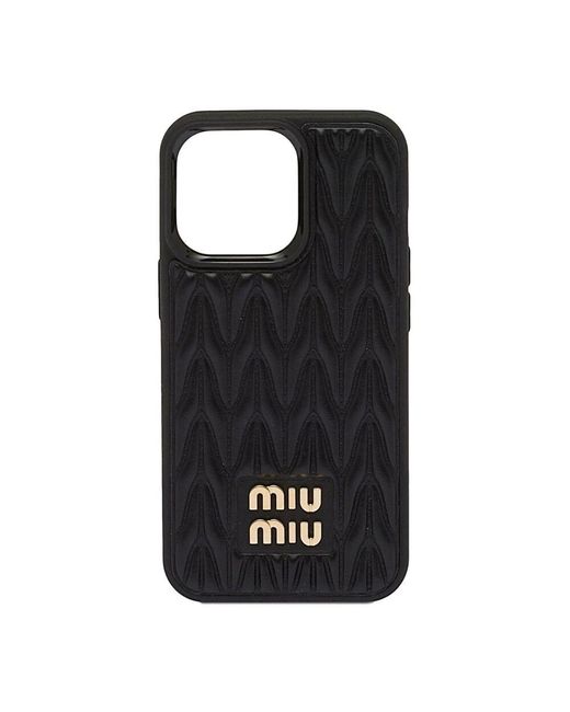 Miu Miu Black Phone Accessories
