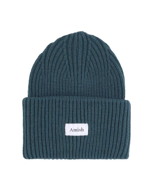 AMISH Blue Beanies for men