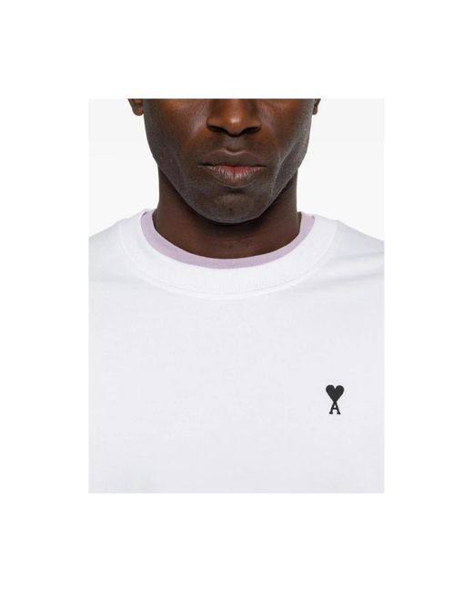 AMI Hoodies & Sweatvesten ,Wit ,Hsw 763.730 100 Sweatshirt in het White voor heren