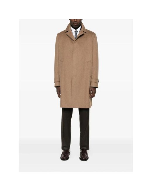 Lardini Bruine Wol Enkelrijige Jas Gemaakt in het Brown voor heren