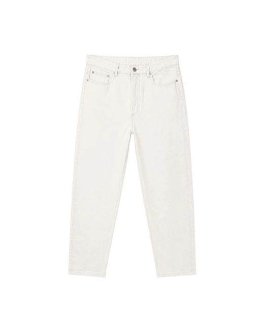 A.P.C. White Cropped Jeans for men