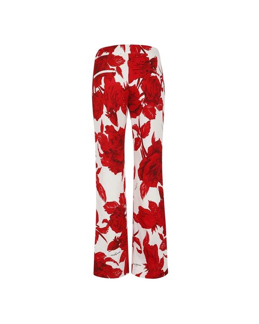 Balmain Red Wide Trousers
