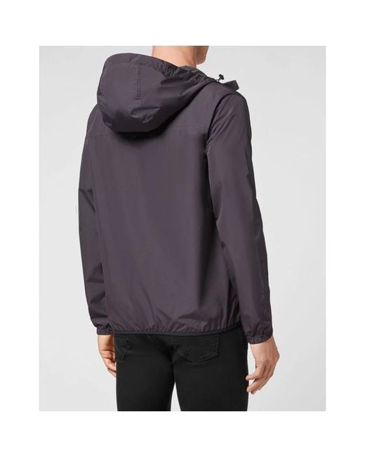 Philipp Plein Jassen ,Blauw ,Nylon Nylon Windbreaker in het Blue voor heren