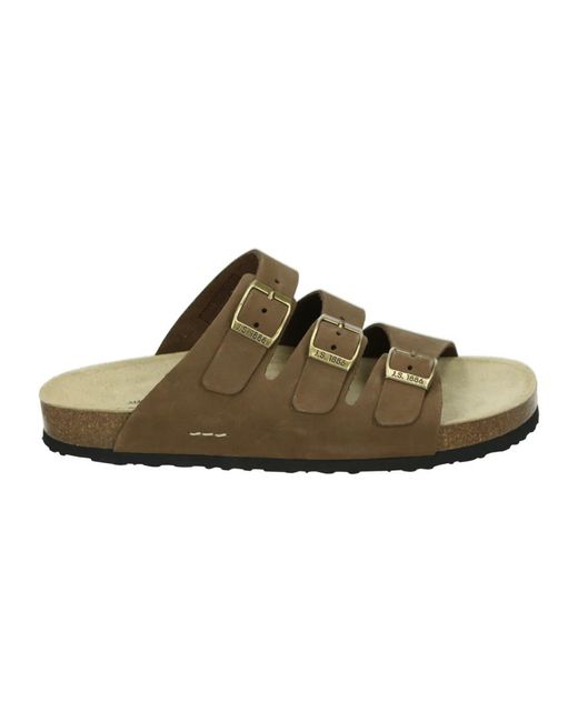 Josef Seibel Brown Braune Nubuk Hausschuhe Mit 3 Riemen