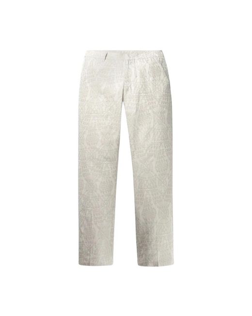 Daily Paper White Straight Trousers for men