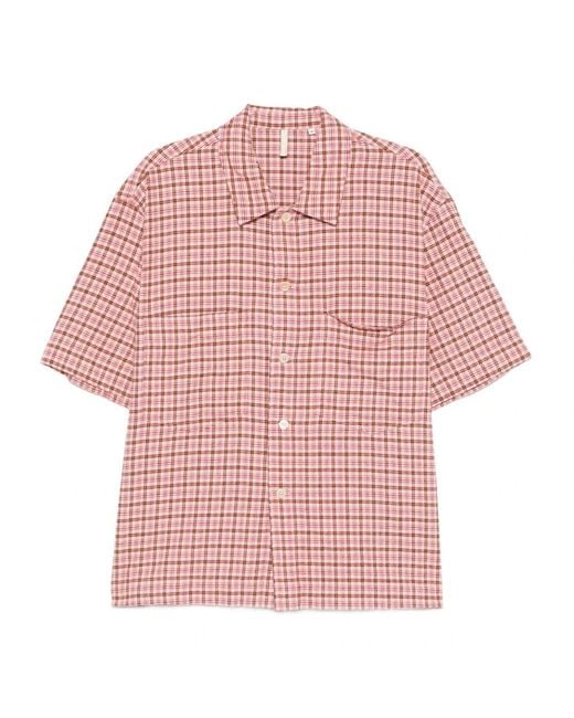 sunflower Pink Short Sleeve Shirts for men