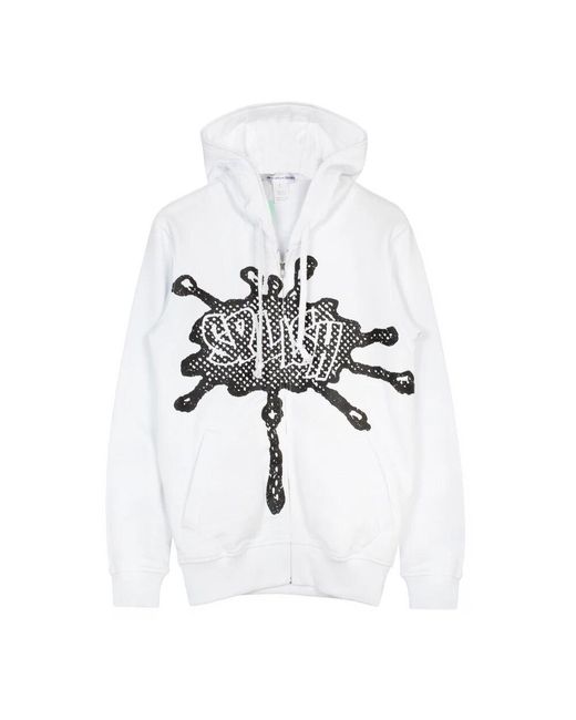 Comme des Garçons Weiße Kapuzenjacke Mit Reißverschluss in White für Herren