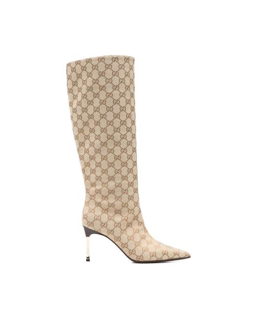 Gucci Natural Heeled Boots