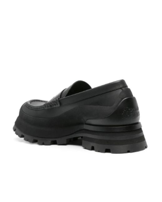 McQueen Black Loafers for men