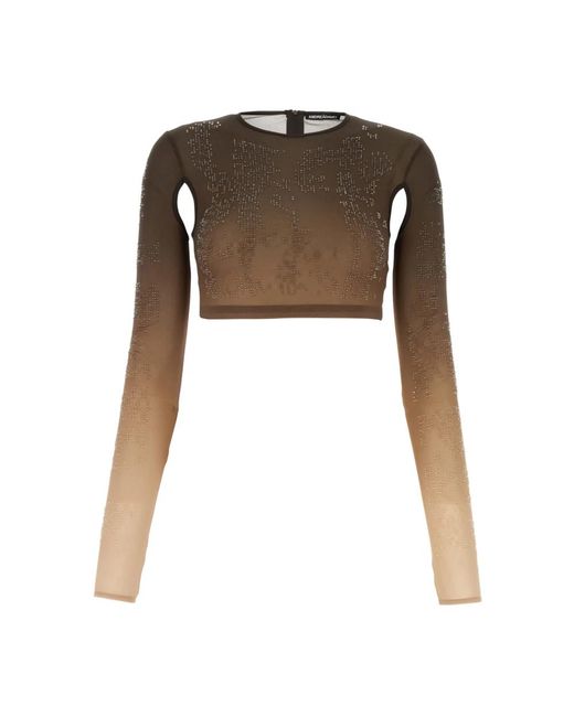 Long Sleeve Tops ANDREA ADAMO de color Brown