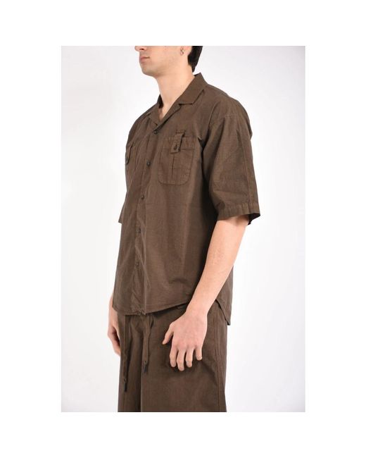 Andrea Ya'aqov Brown Short Sleeve Shirts for men