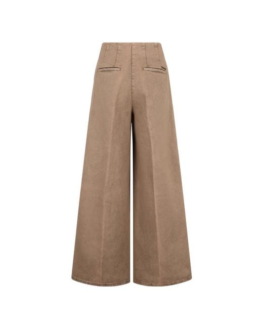 Peserico Brown Wide Jeans