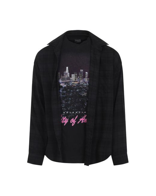 Casual Shirts Balenciaga de hombre de color Black