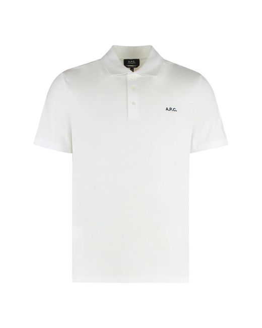 A.P.C. White Polo Shirts for men