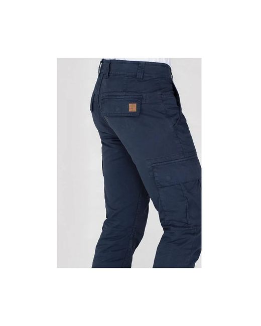 Alpha Industries Agent cargo hose mit flachen cargo taschen in Blue für Herren