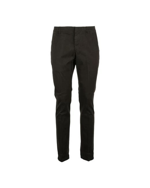 Dondup Black Slim-Fit Trousers for men