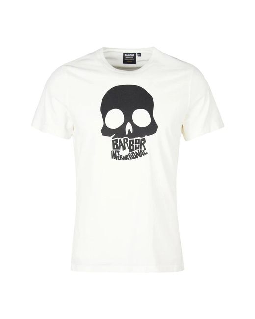 Barbour White International Vantage Graphic-print T-shirt Whisper M for men