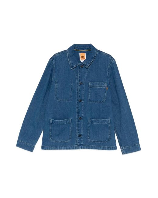 Timberland Blue Denim Jackets for men