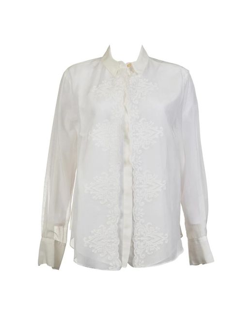 Forte_forte Overhemden ,Wit ,Camicia in het White