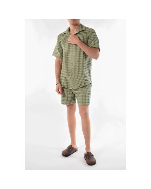 Oas Green Casual Shorts for men
