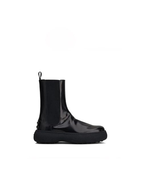 Tod's Black Elegante Chelsea Booties für Frauen