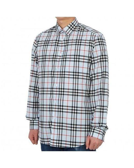 Burberry Blue Casual Shirts for men