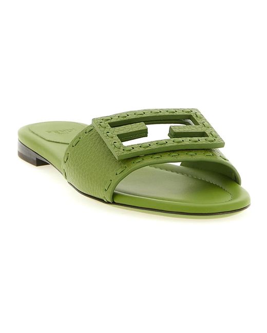 Fendi Green Sliders