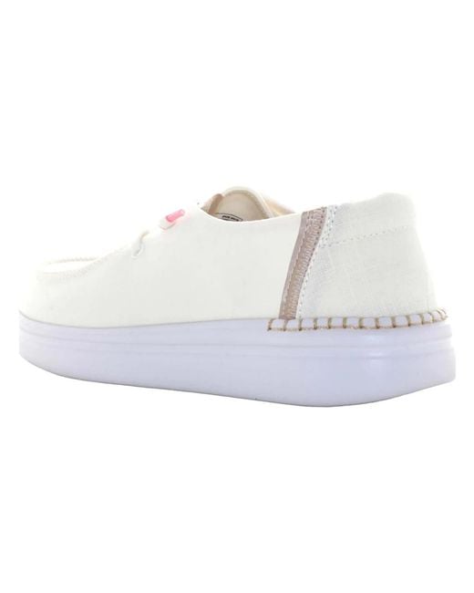 HeyDude White Laced Shoes