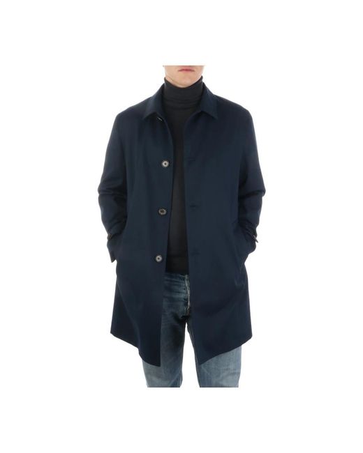 Aquascutum Blue Single-Breasted Coats for men