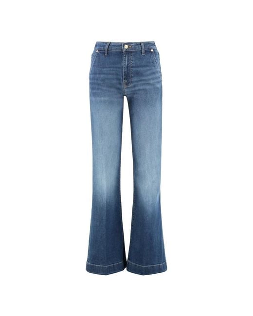 7 For All Mankind Blue Boot-Cut Jeans