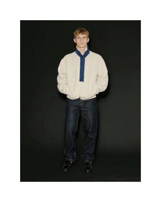 Entire studios System Fleece Pullover Sweatshirt in het Blue voor heren