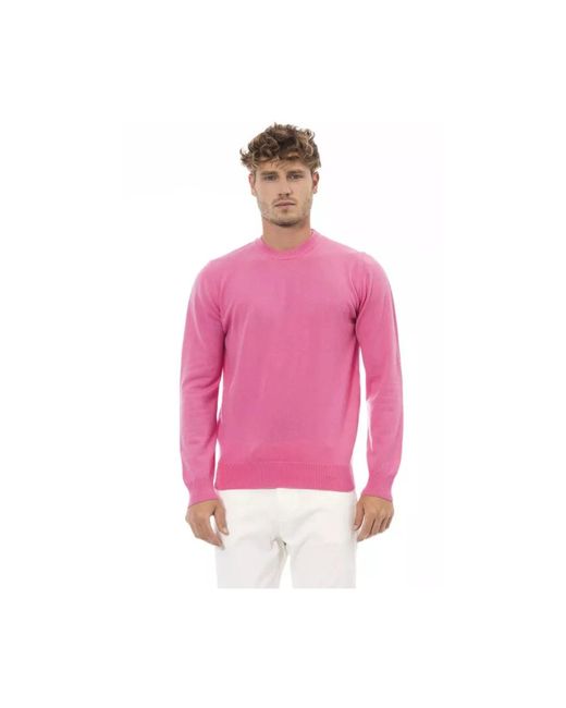 Maglione rosa girocollo di Alpha Studio in Pink da Uomo