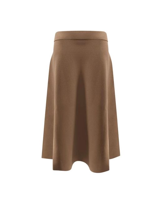 Max Mara Brown Midi Skirts