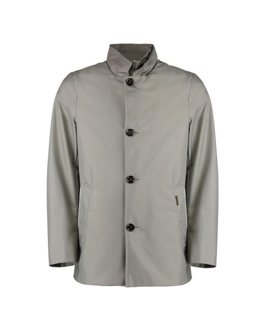 Moorer Waterdichte Techno Fabric Jas Met Zakken in het Gray voor heren