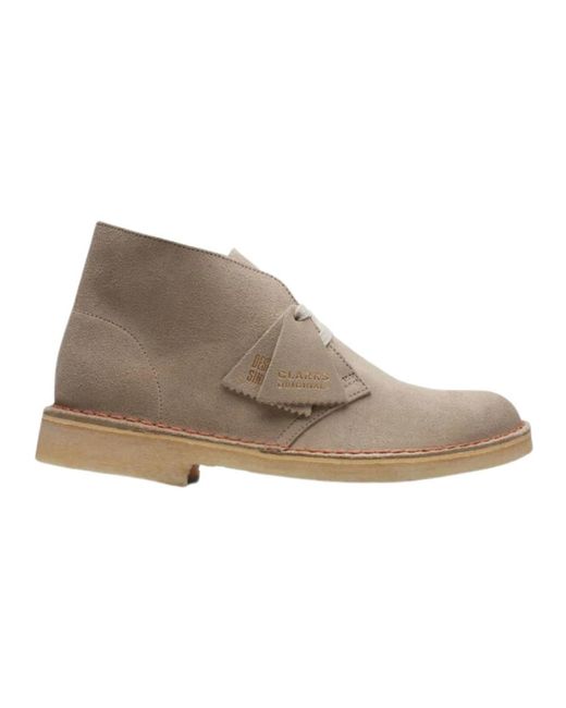 Clarks Gray Lace-Up Boots for men