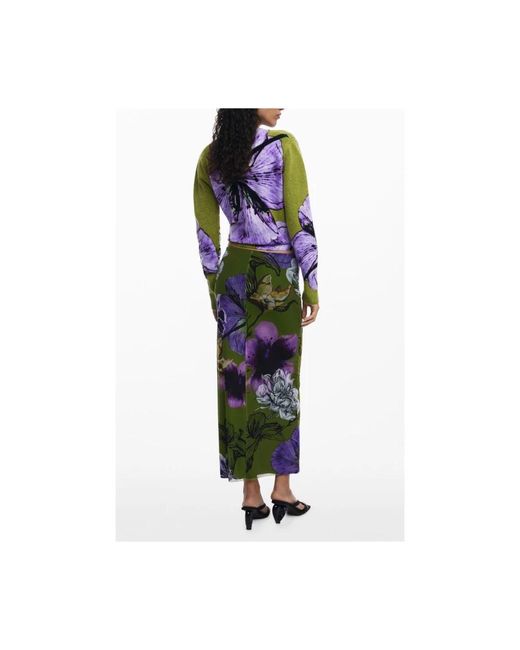 Desigual Rokken ,Veelkleurig ,Polyester Groene Polyester Damesrok in het Green