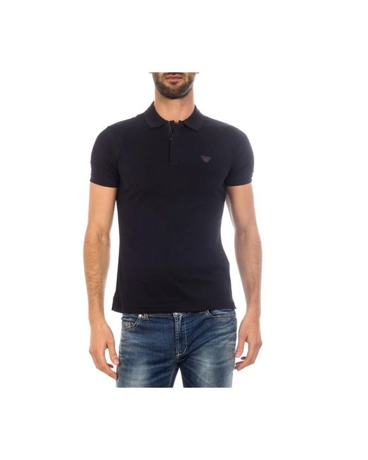 Armani Jeans Black Polo Shirts for men