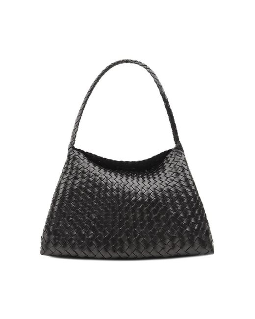 Dragon Diffusion Elegante Zwarte Leren Handtas in het Black