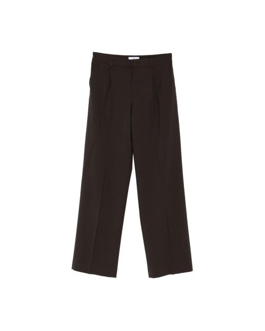 Straight Trousers PT Torino de color Black
