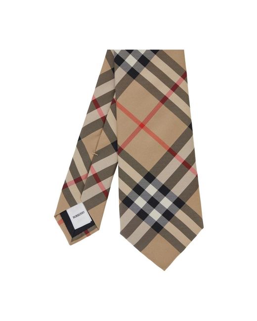 Ties Burberry pour homme en coloris Metallic