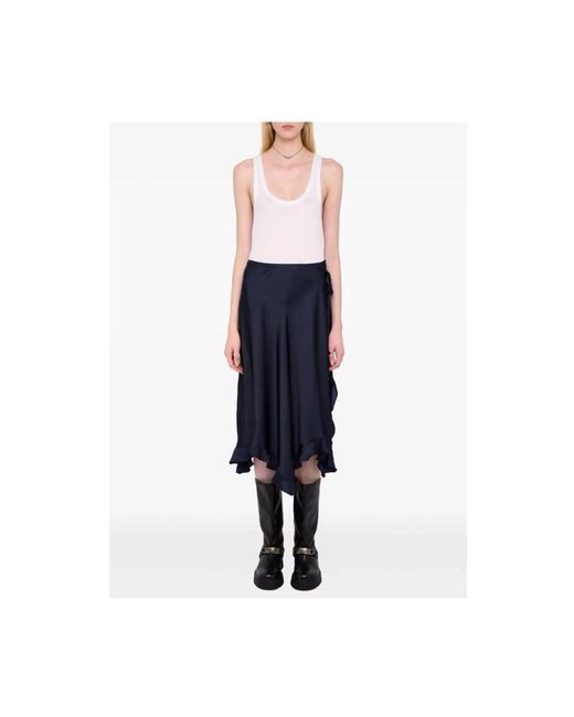 Zadig & Voltaire Blue Midi Skirts