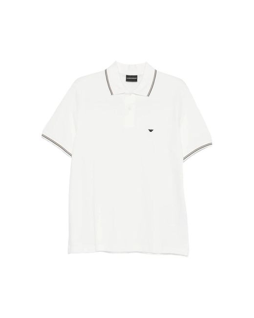 Emporio Armani White Polo Shirts for men