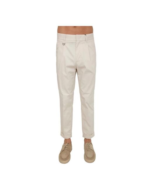 Paolo Pecora Pantalone Tessuto in het Natural voor heren
